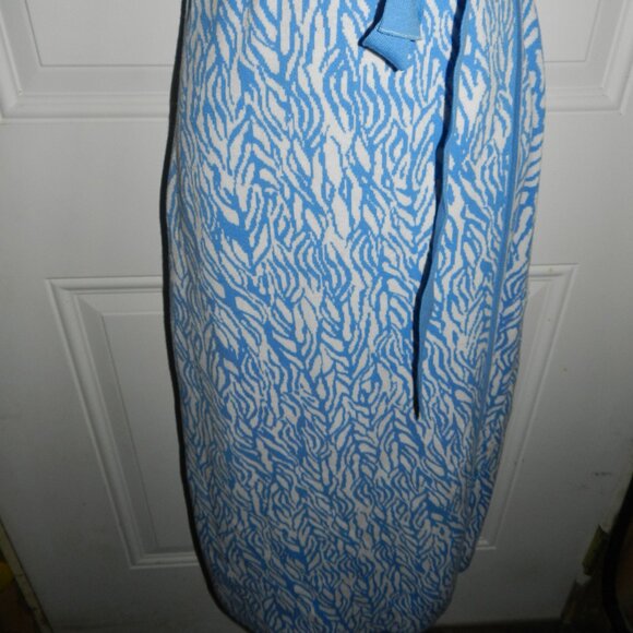 Diane Von Furstenberg X Target Collared Sea Twig Blue Wrap Dress M🆕📦⌚🏃🏻💨⚡🚚 - Picture 10 of 16